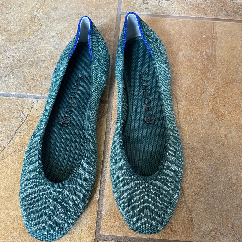 Rothy’s Mirage Metallic Squares Size 9